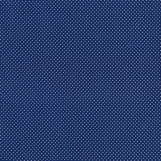 Fabric Traditions Navy Polka Dot Cotton Fabric